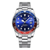 Silver with Red and Blue